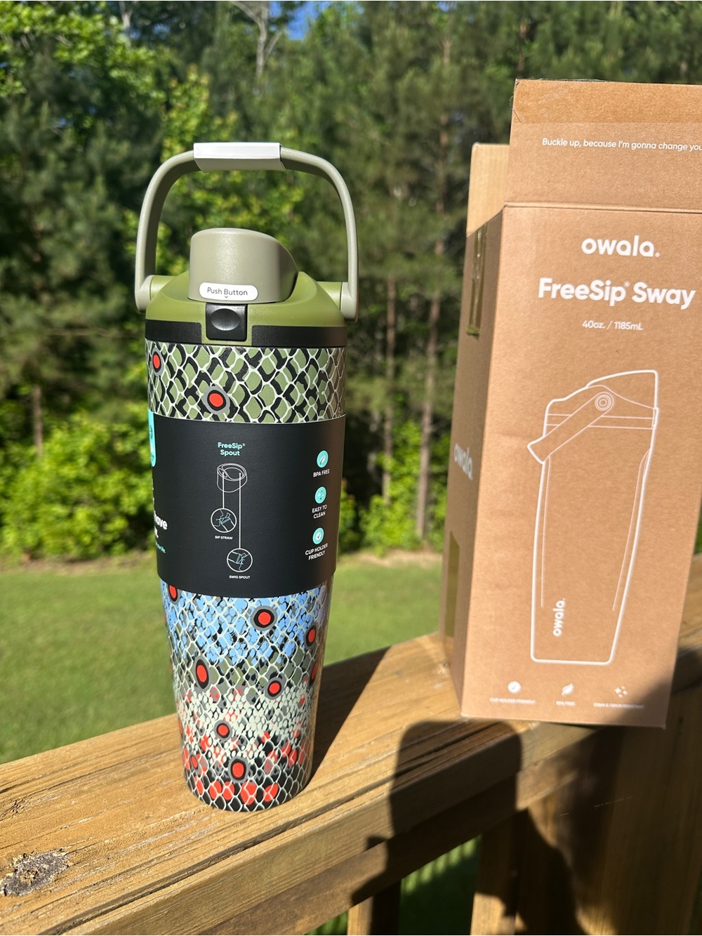 Owala FreeSip Sway 40 oz Stainless Steel Tumbler – Color Drop "Off the Hook"